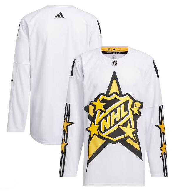 Men's All-Star Game 2024 White adidas x drew house Primegreen Stitched Hockey Jersey